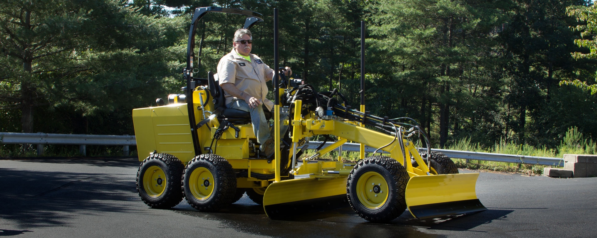 The Laser Grader makes quick work of grading projects with only one operator